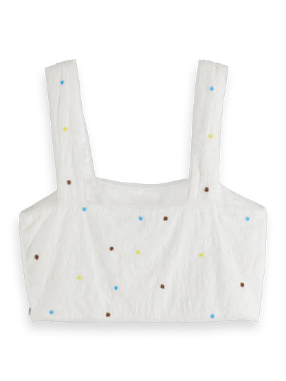 Beaded Crop Tank Top