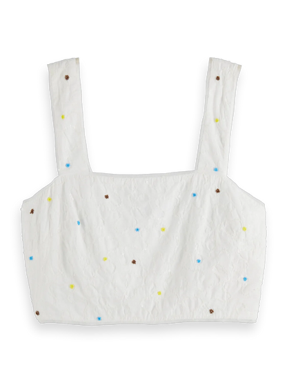 Beaded Crop Tank Top