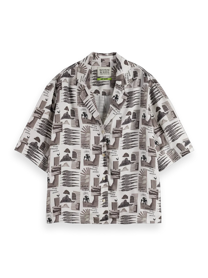 Printed Short Sleeve Fluid Shirt