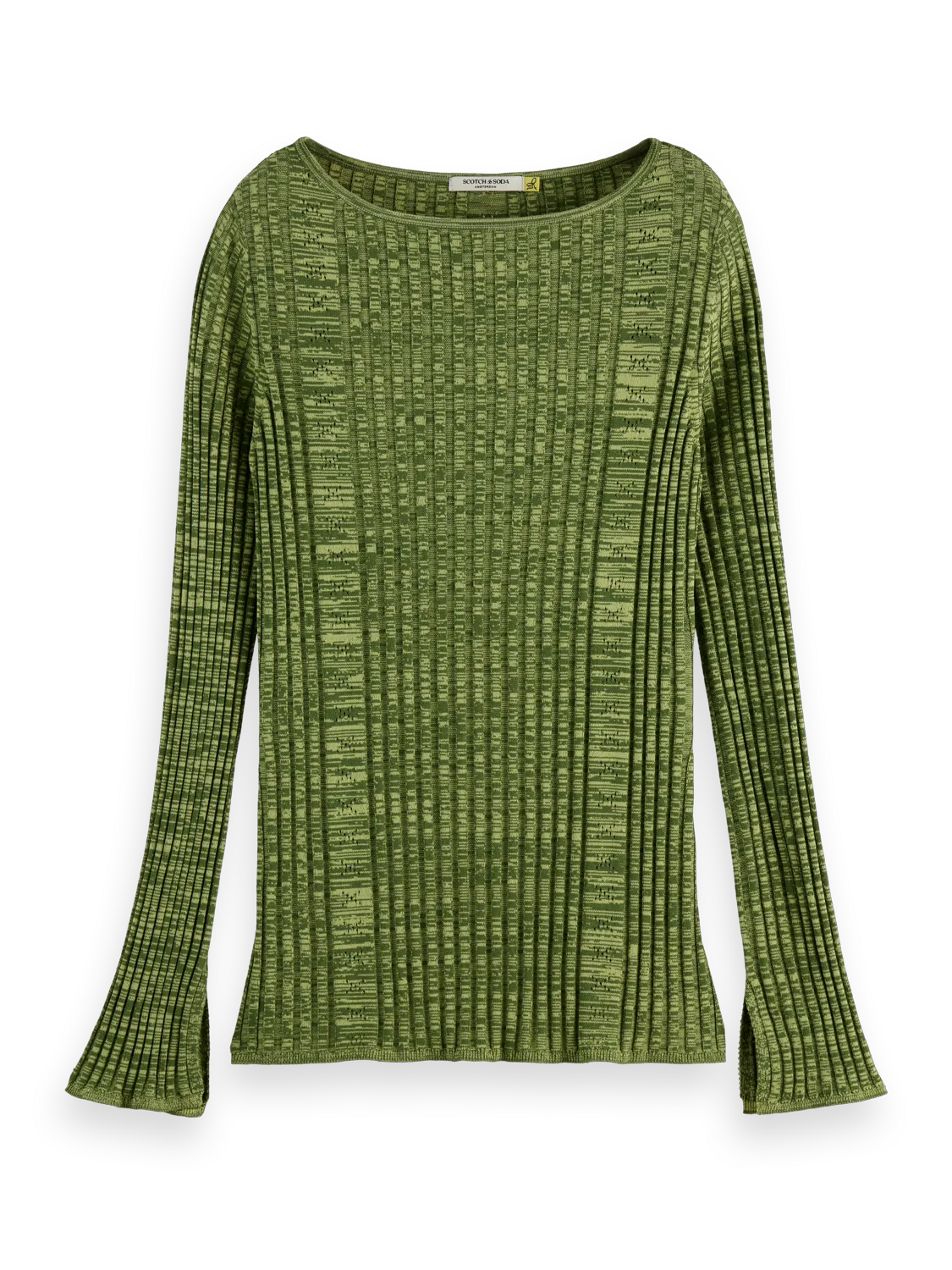 Ribbed knitted pullover