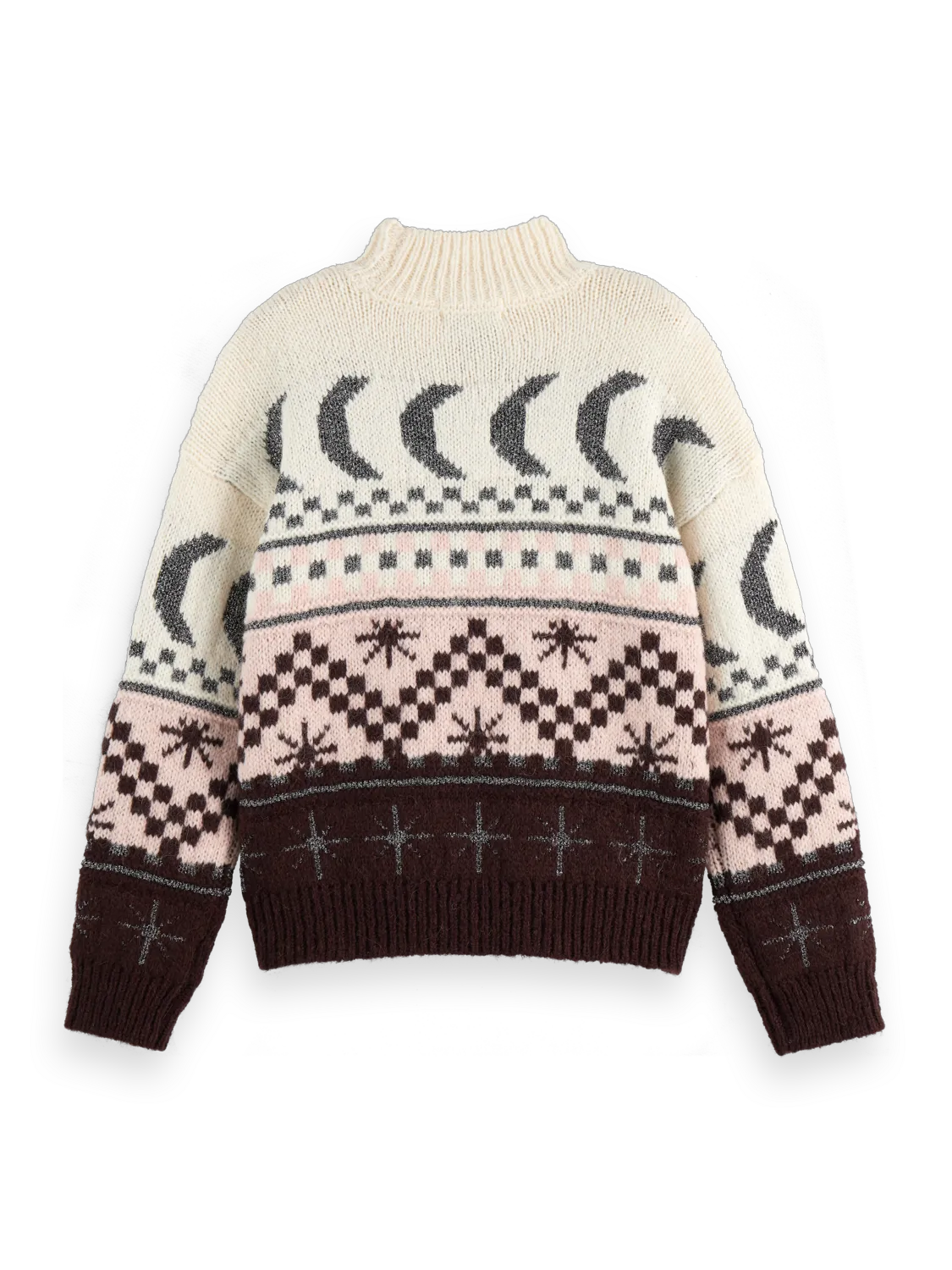 Metallic Fair Isle pullover
