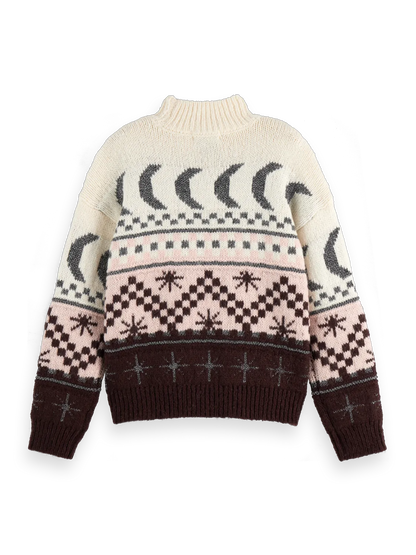 Metallic Fair Isle pullover