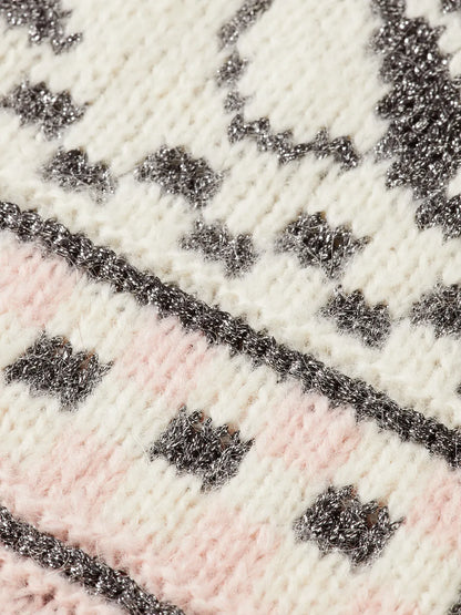 Metallic Fair Isle pullover