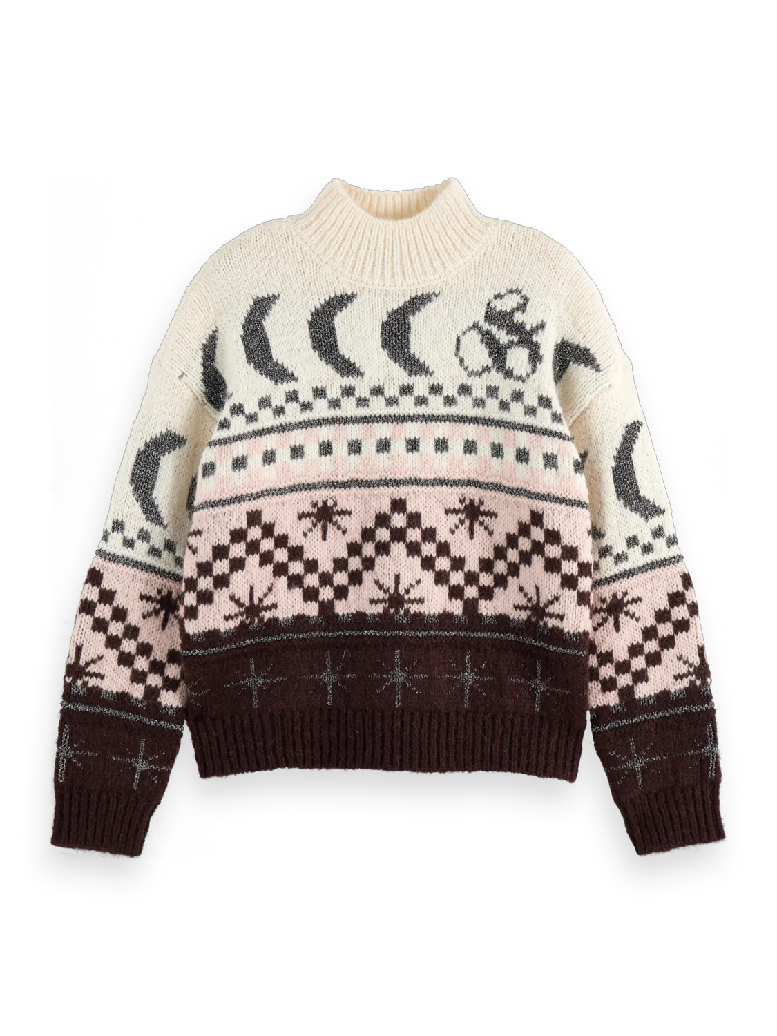 Metallic Fair Isle pullover