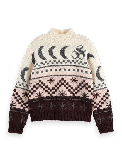 Metallic Fair Isle pullover