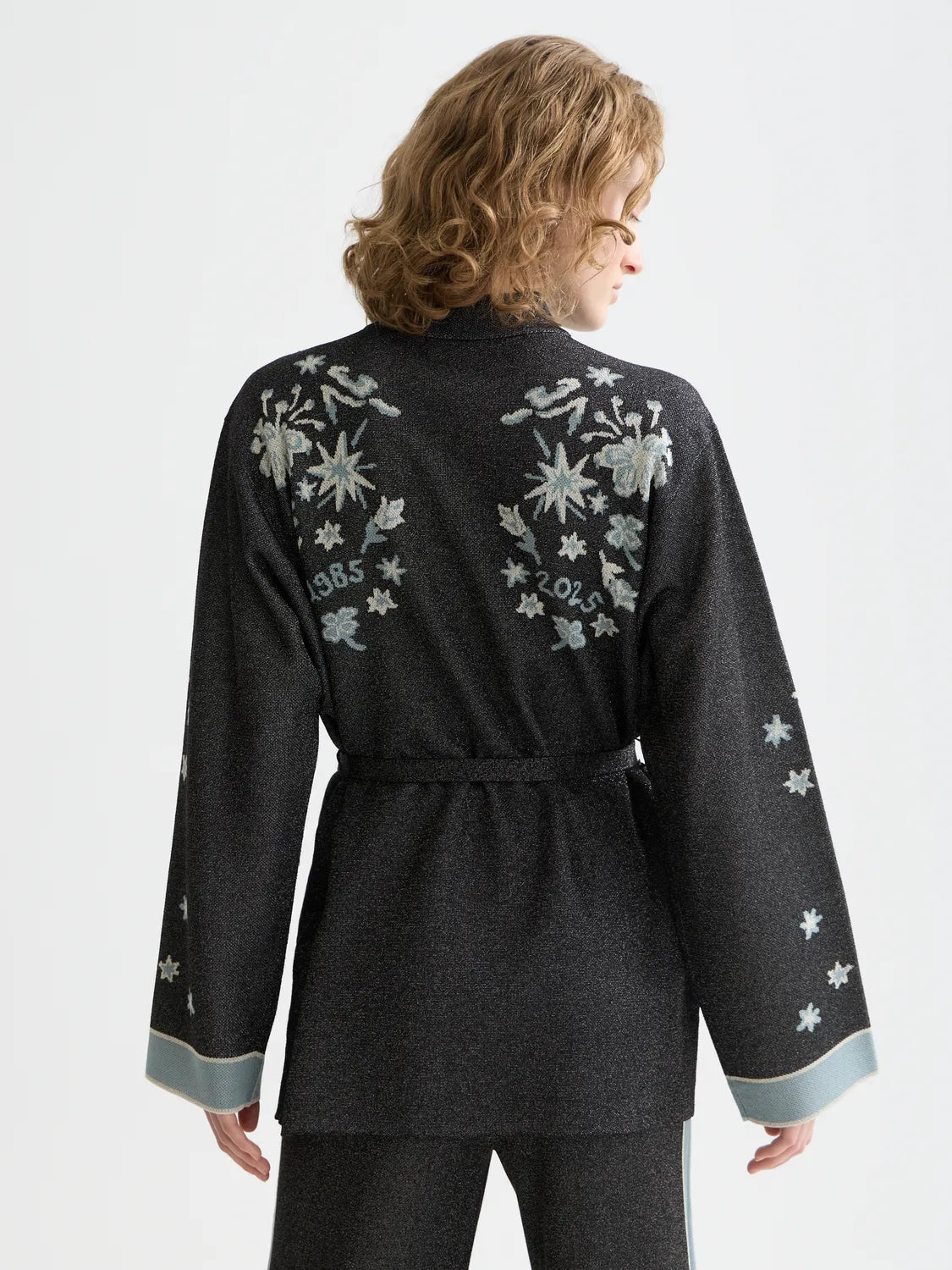 Jacquard Belted Knitted Jacket