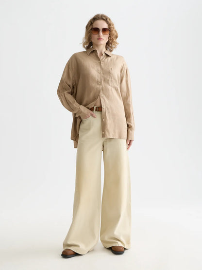 Linen Back Detail Shirt