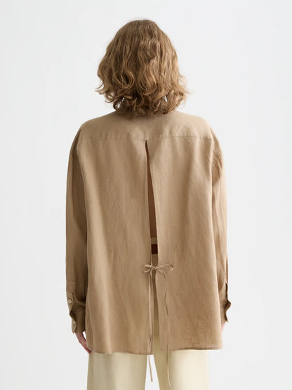 Linen Back Detail Shirt