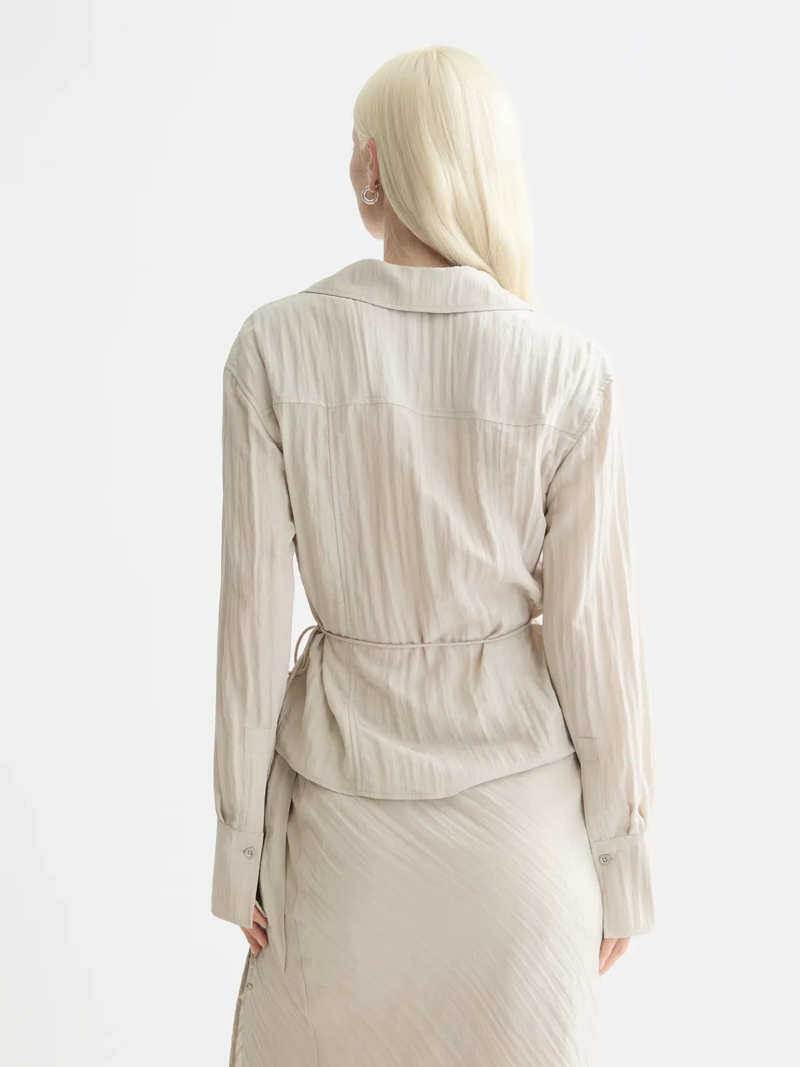 Long Sleeved Wrap Shirt