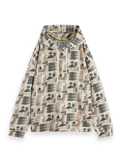 All Over Printed Oversized Fit Hoodie