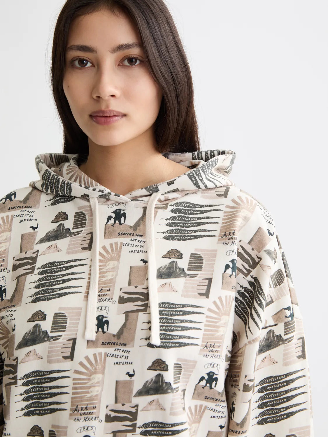 All Over Printed Oversized Fit Hoodie