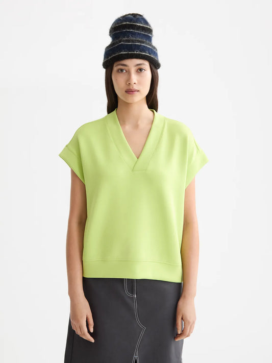 V-Neck Sleeveless Modal Sweatshirt