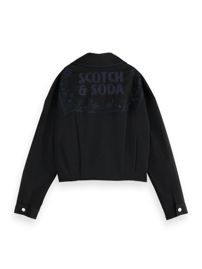 Embroidered bomber jacket