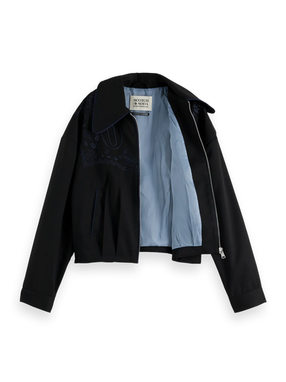 Embroidered bomber jacket