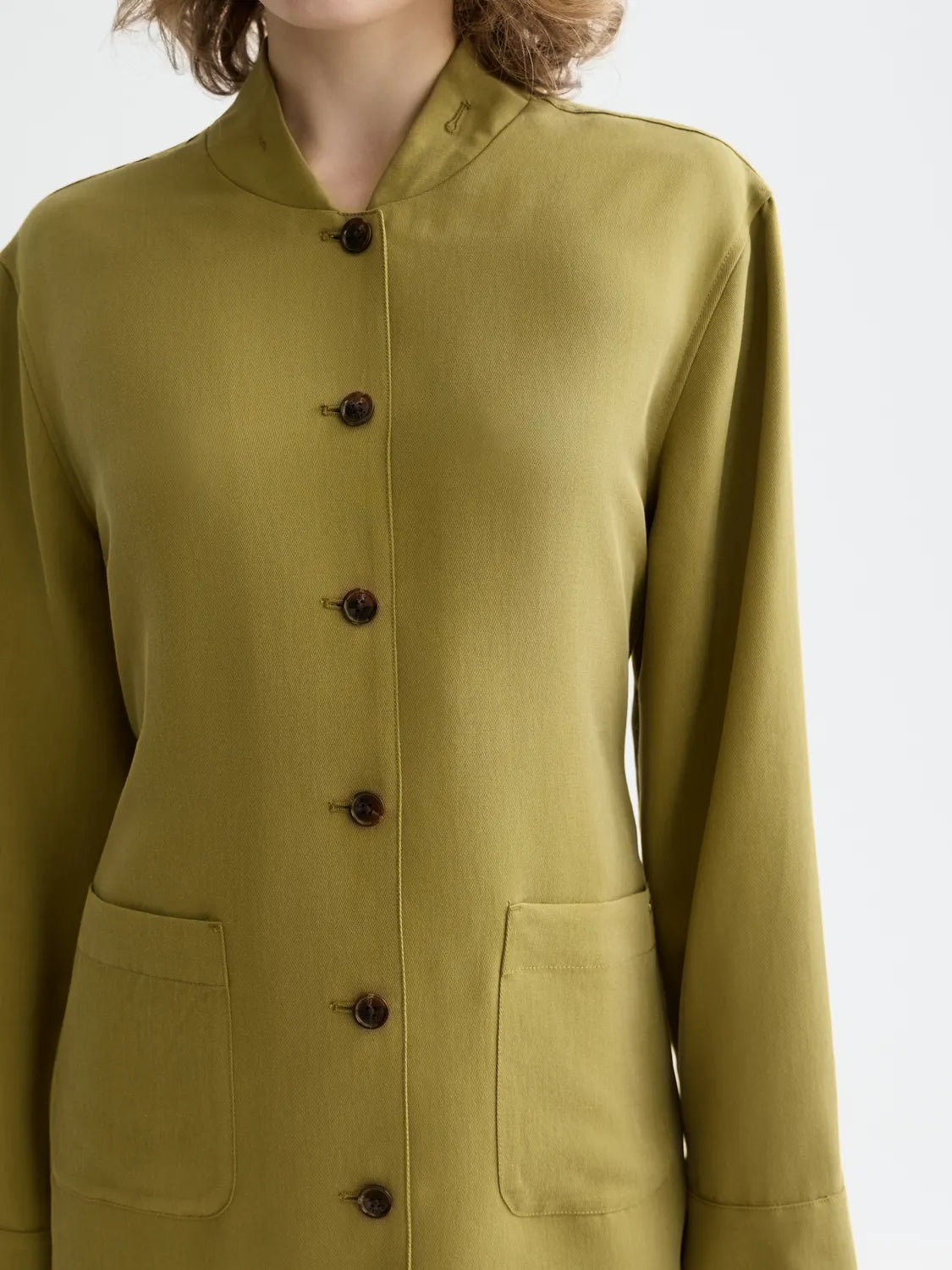 Viscose Twill Belted Blazer
