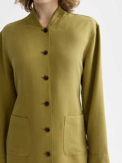Viscose Twill Belted Blazer