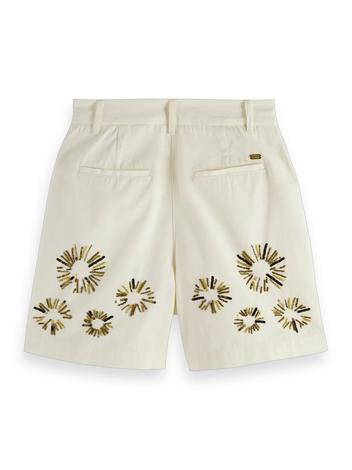 Embellished High Rise Shorts