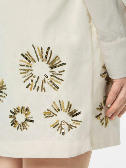 Embellished High Rise Shorts