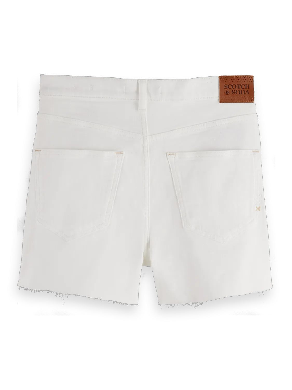 The Ray Cut Off Denim Short | White
