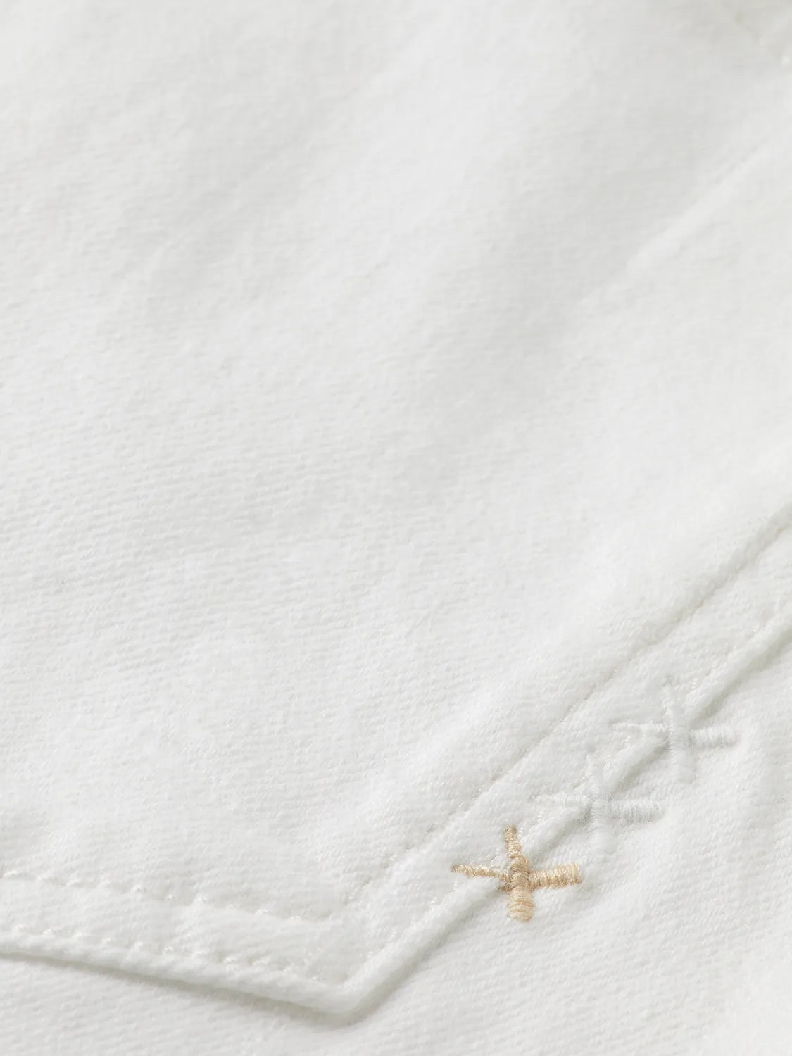 The Ray Cut Off Denim Short | White