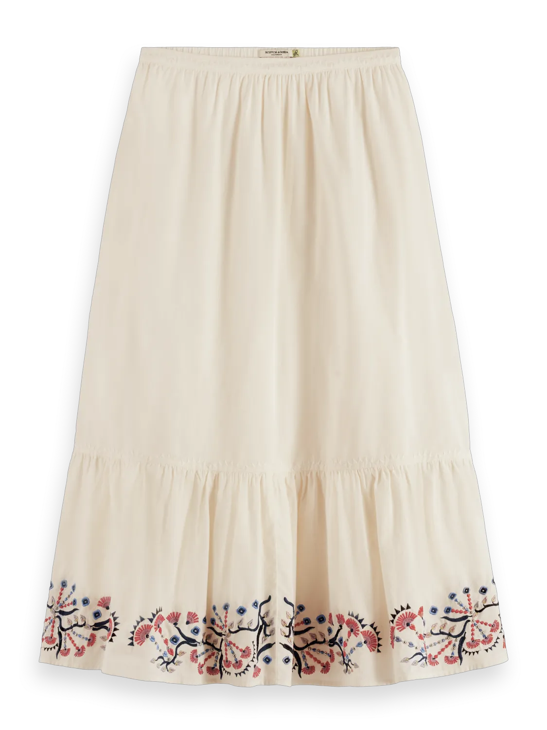 Embroidered Maxi Skirt