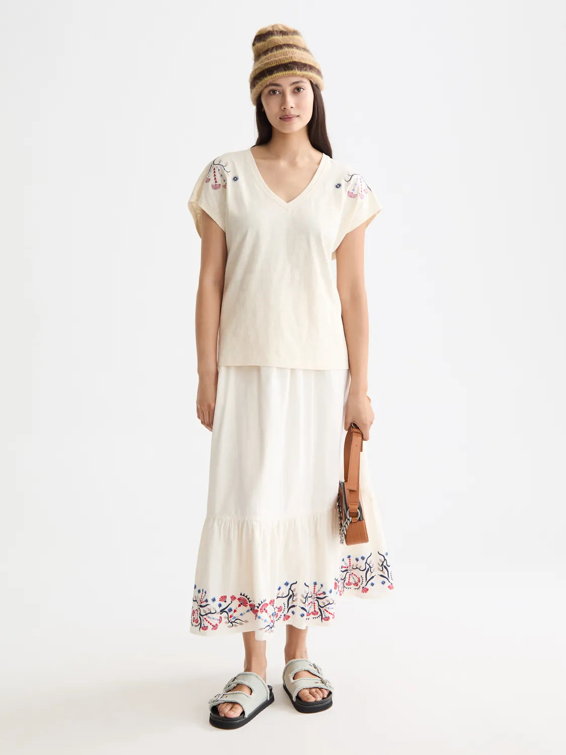 Embroidered Maxi Skirt