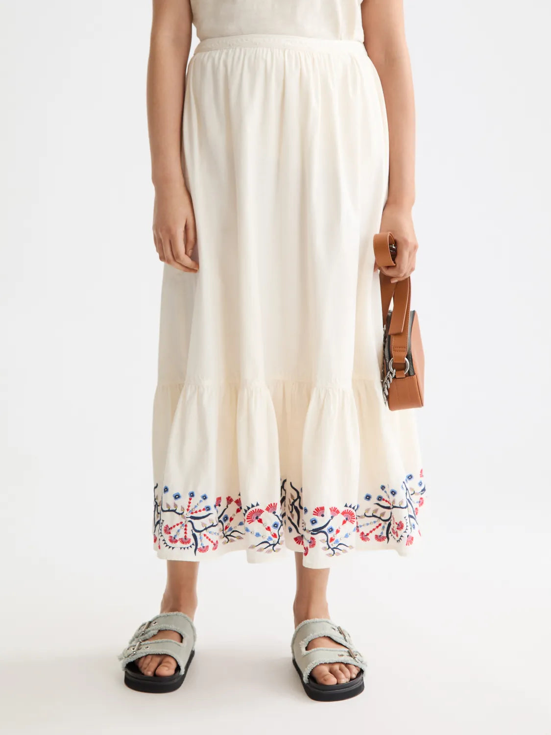 Embroidered Maxi Skirt