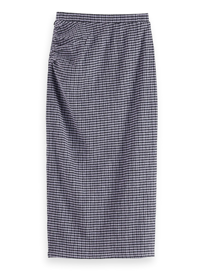 Structured gingham skirt