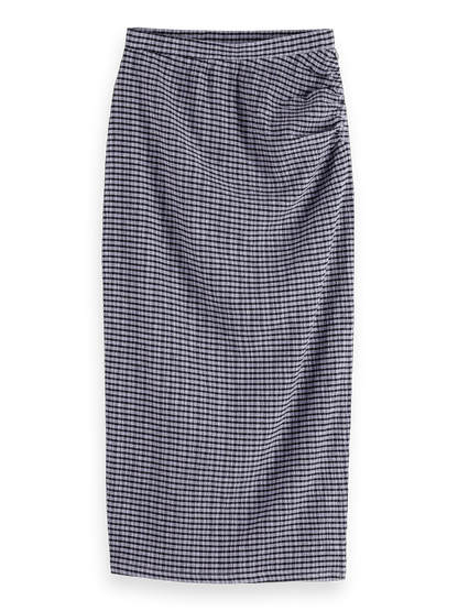 Structured gingham skirt