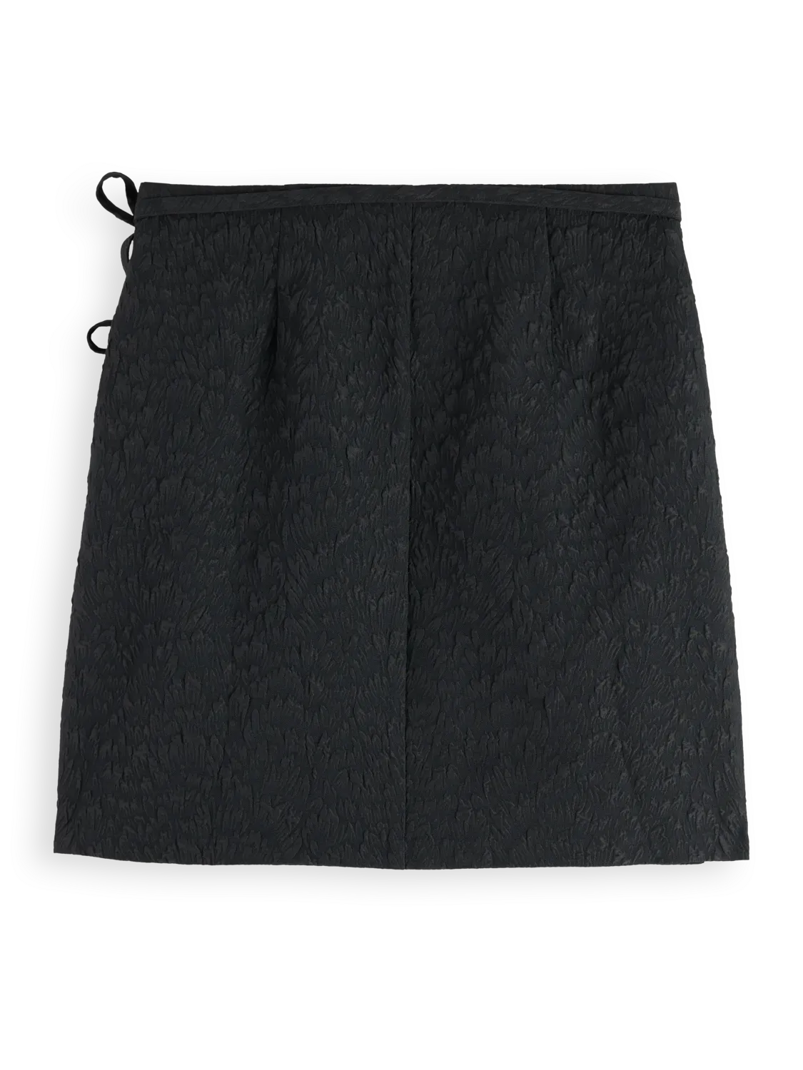 Wrapped and tied mini skirt