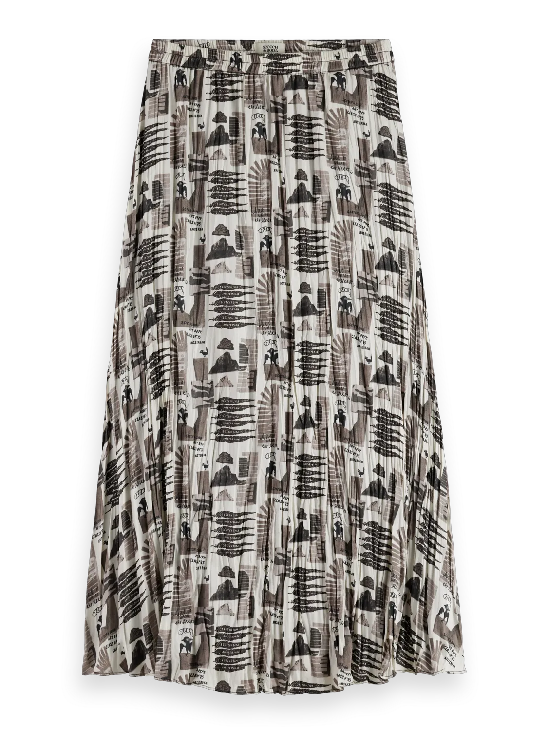 Pleated Crinkle Skirt