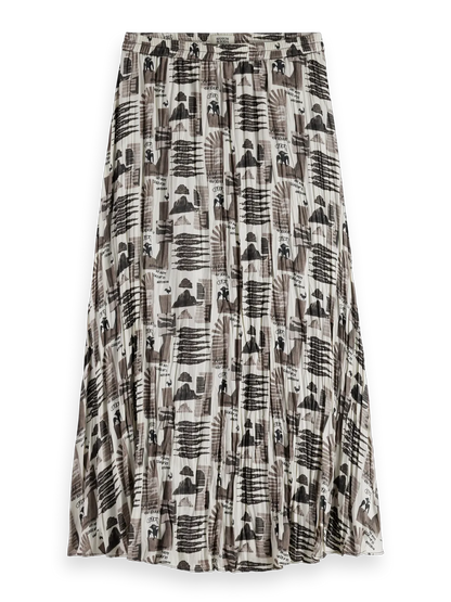 Pleated Crinkle Skirt