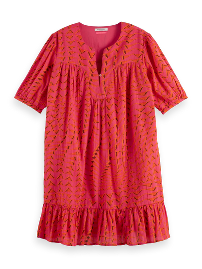 Crinkle Mini Dress