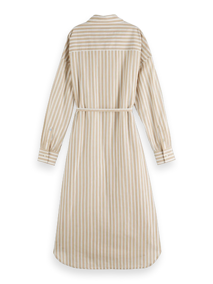 Striped Midi Shirt Dress