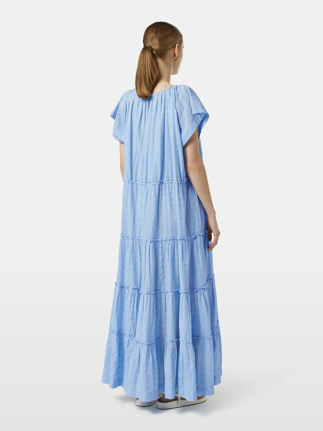 Tiered Broderie Maxi Dress