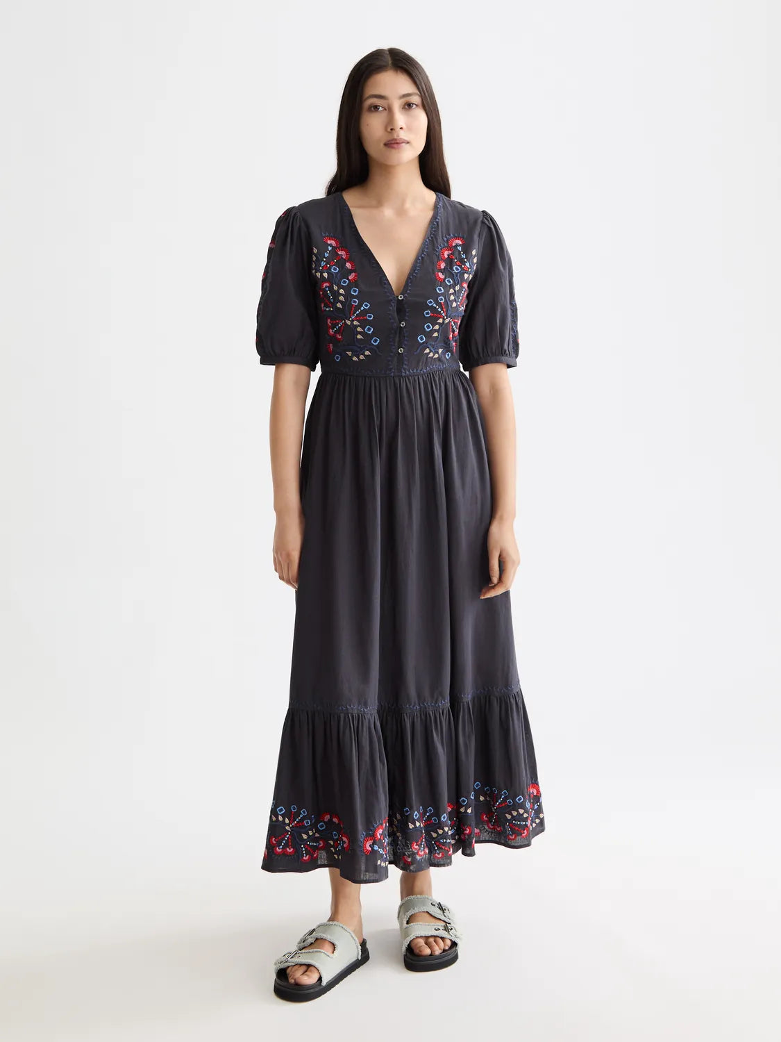 Embroidered Maxi Dress