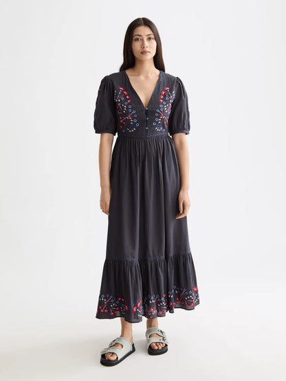 Embroidered Maxi Dress