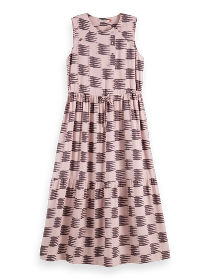 Midi Dress With Gathered Waist