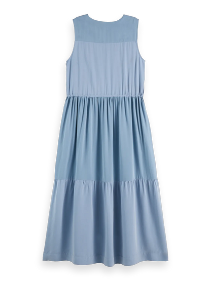 Midi Dress With Gathered Waist