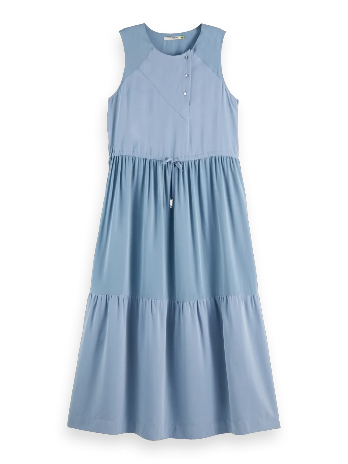 Midi Dress With Gathered Waist