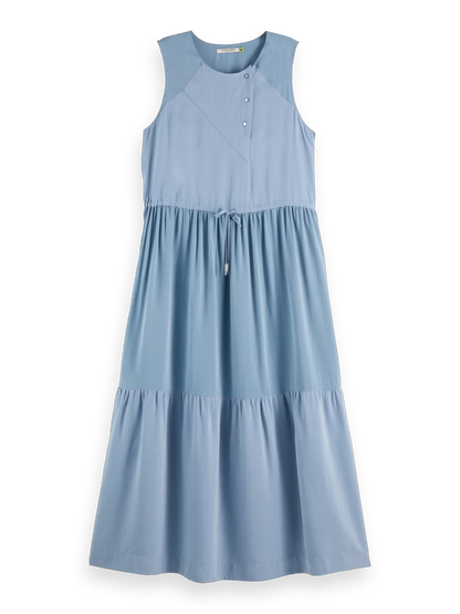 Midi Dress With Gathered Waist