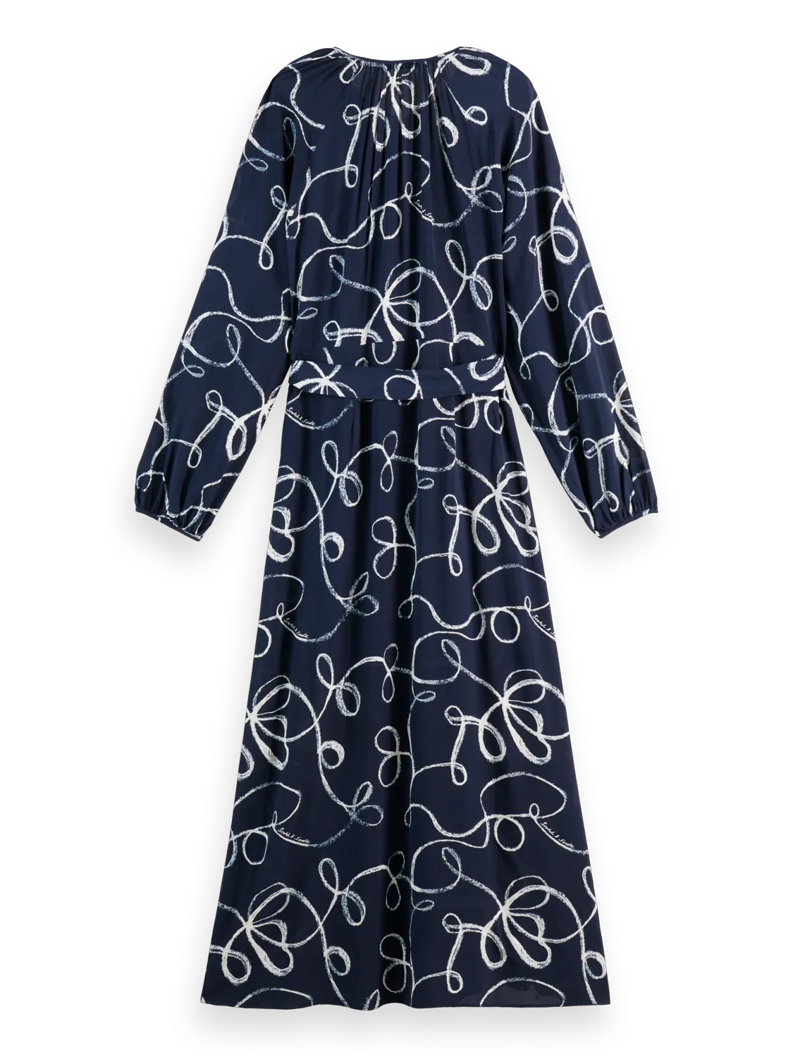 Midi wrap dress with key hole