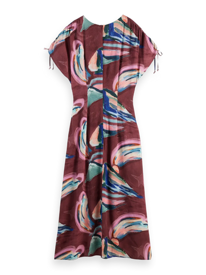 Drawstring maxi dress