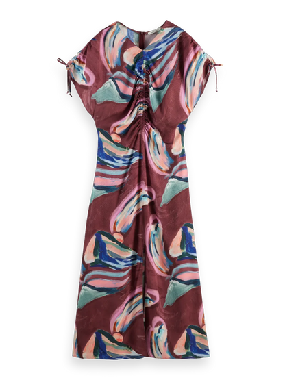 Drawstring maxi dress