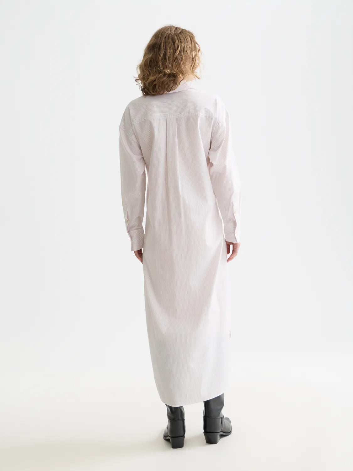 Relaxed-Fit Tie Shirt Dress