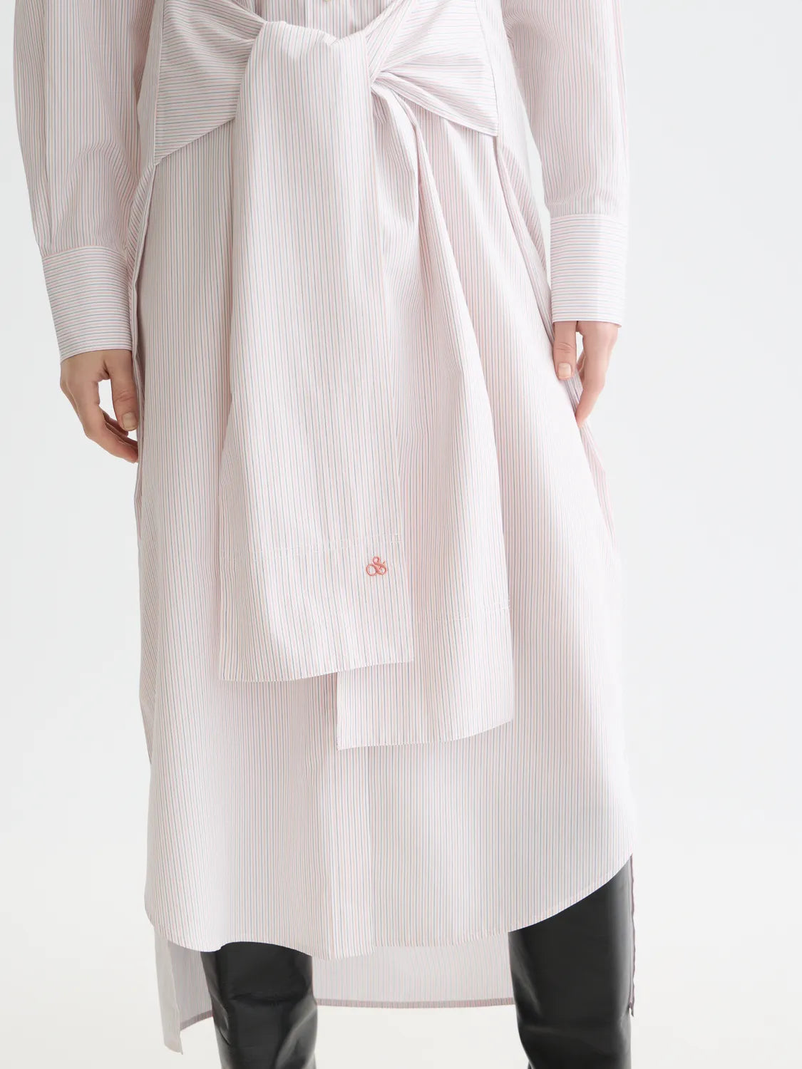 Relaxed-Fit Tie Shirt Dress