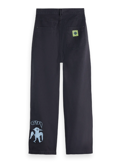 Raine - High Rise Wide Leg Washed Pants