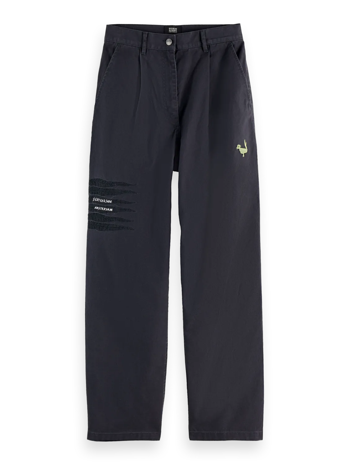 Raine - High Rise Wide Leg Washed Pants