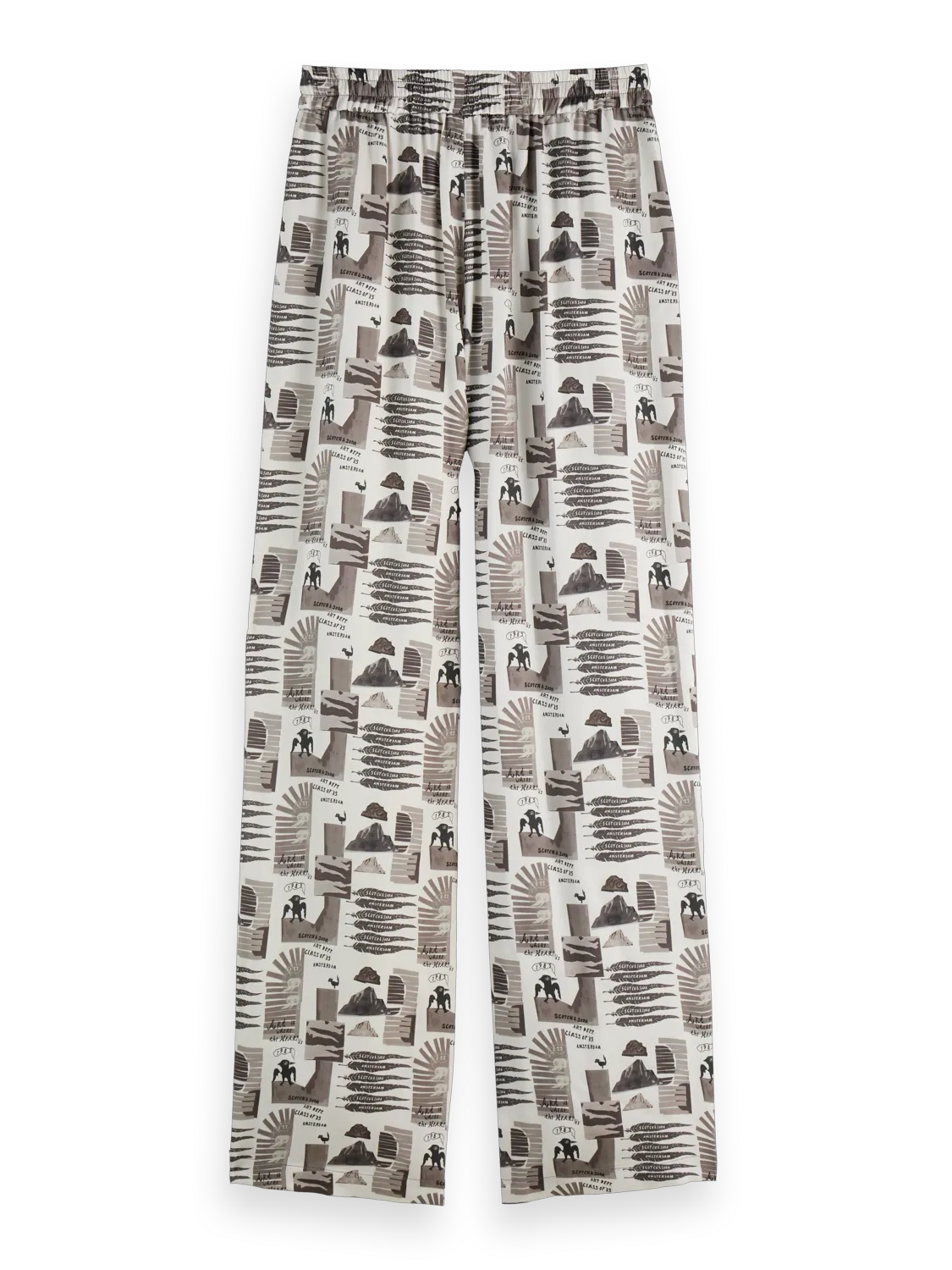 Gia - Mid Rise Wide Leg Elasticated Trousers