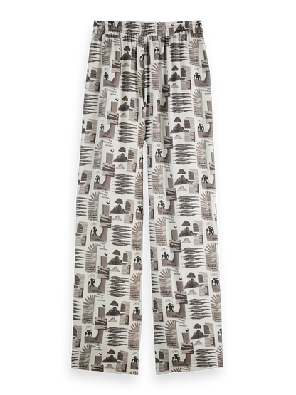 Gia - Mid Rise Wide Leg Elasticated Trousers